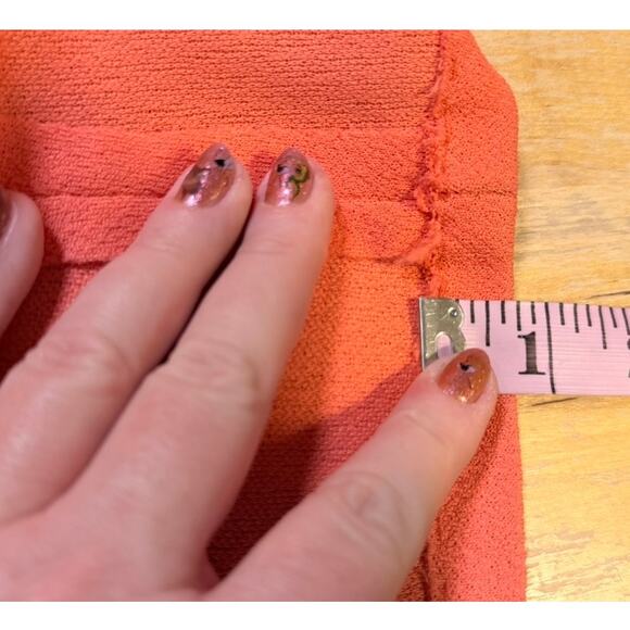 Vintage 60s 70s Maxi Gown Dress Sz M Coral Pink Gold Trim Retro Glam Angels Cher - Picture 9 of 9